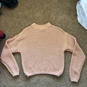 Cozy Knit Sweater in Soft Pink